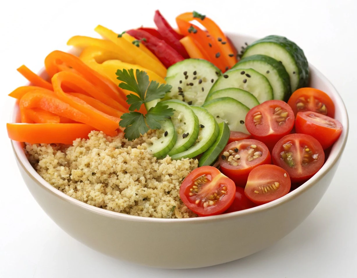 Quinoa Veggie Bowl with Roasted Vegetables